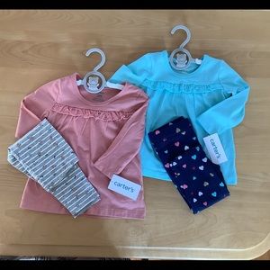 NWT Carter’s 2 piece outfits 12 months